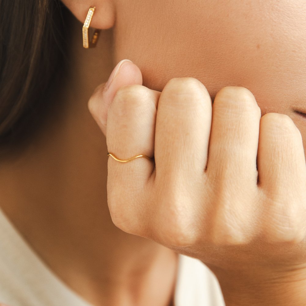 Tina Gold-Tone Stack Ring