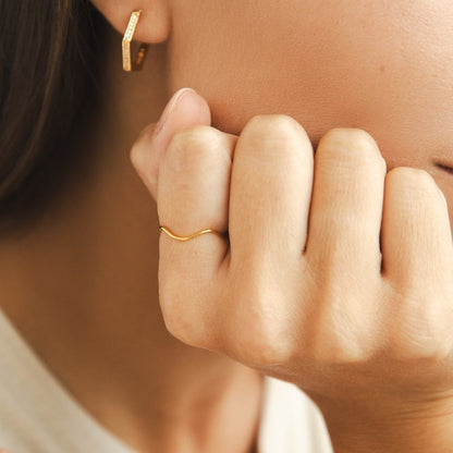 Tina Gold-Tone Stack Ring