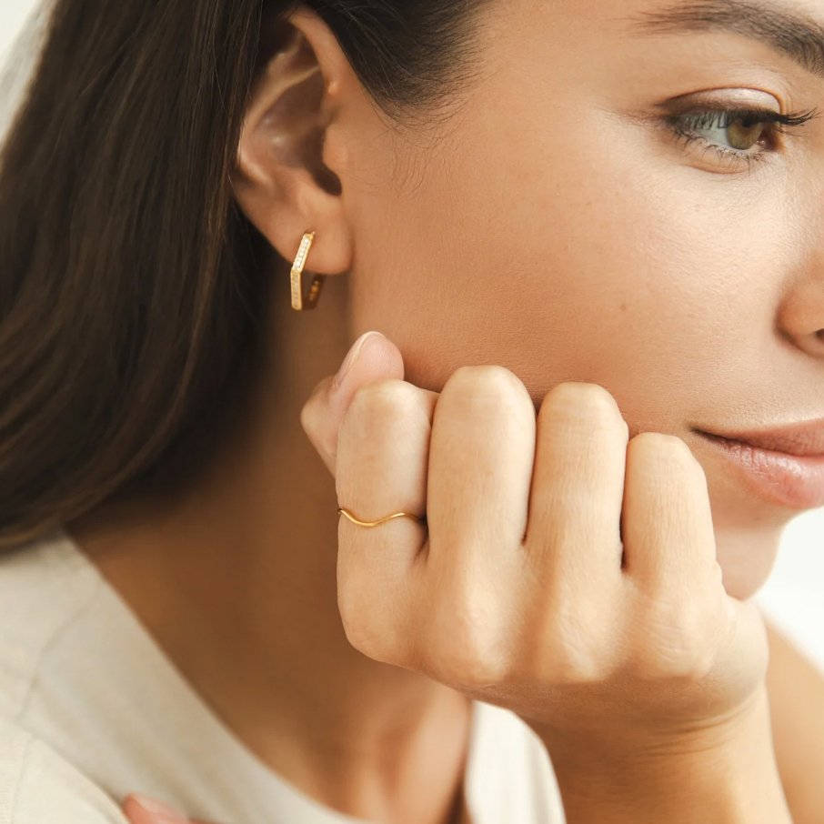 Tina Gold-Tone Stack Ring