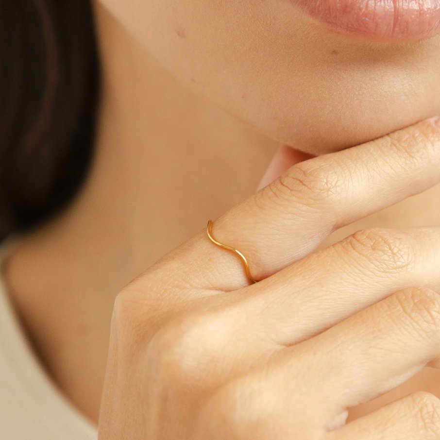 Tina Gold-Tone Stack Ring