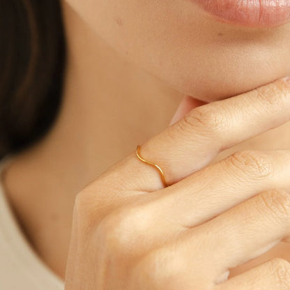 Tina Gold-Tone Stack Ring