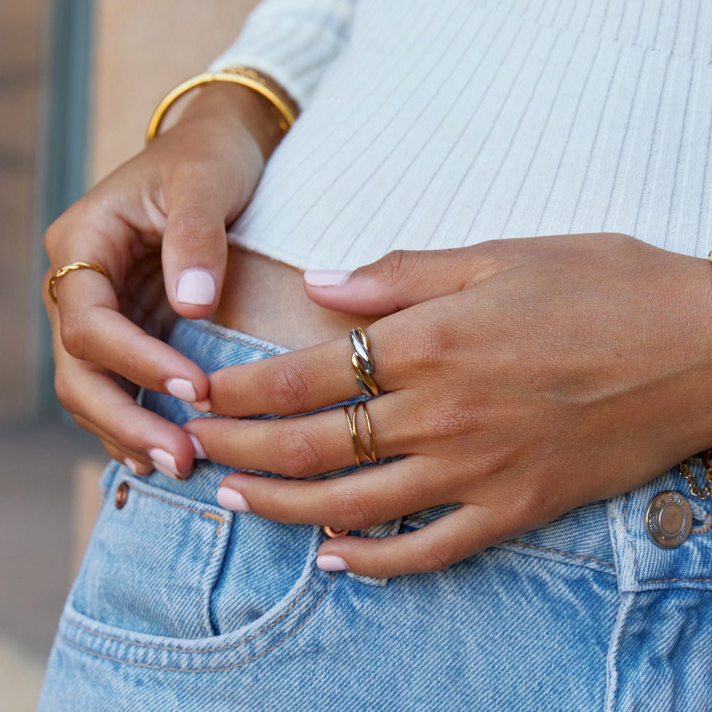 Twisted Ella Two-Tone Ring