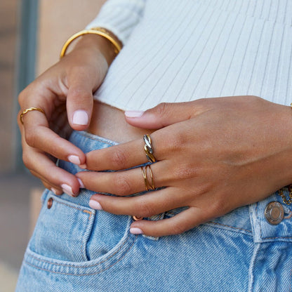 Twisted Ella Two-Tone Ring