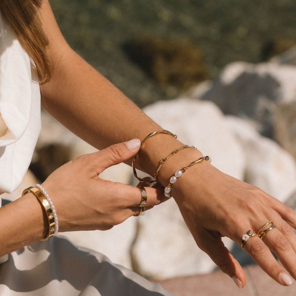 Twisted Imari Gold-Tone Bangle