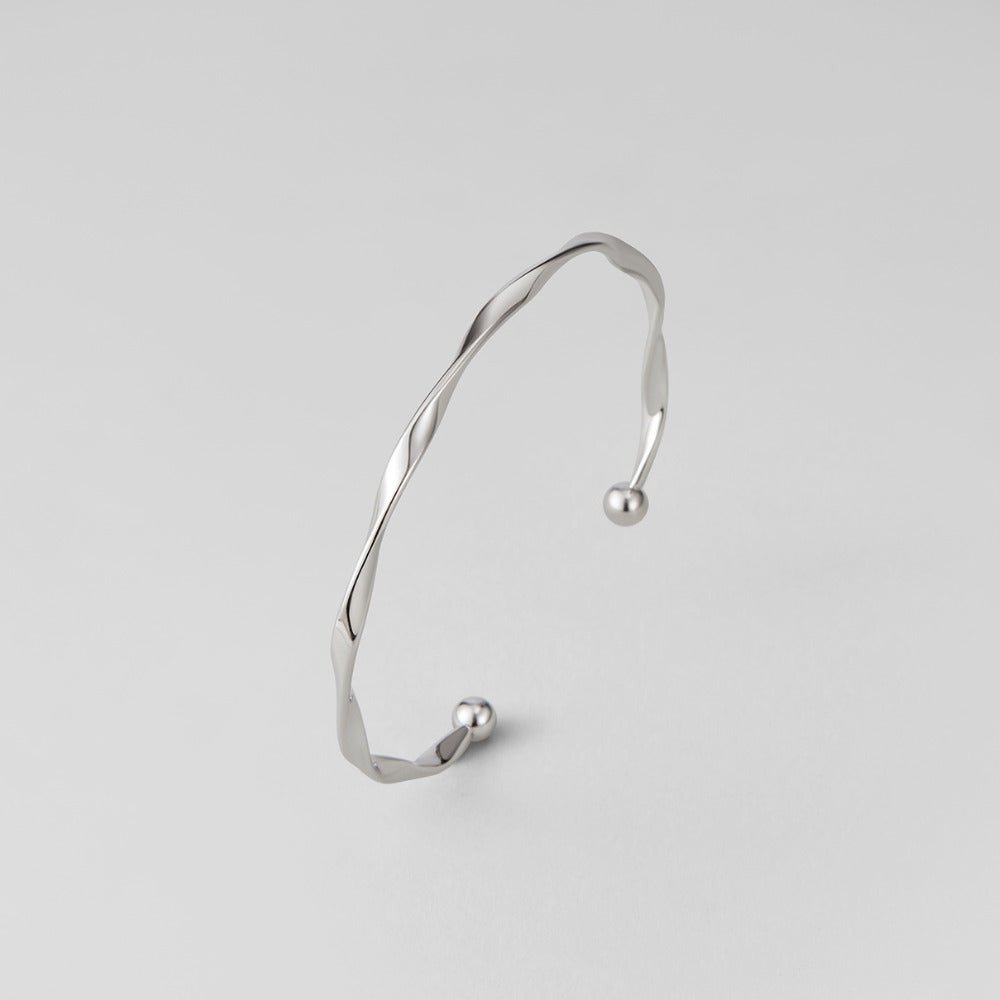 Twisted Imari Silver-Tone Bangle