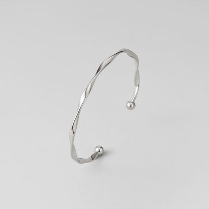 Twisted Imari Silver-Tone Bangle