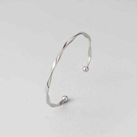 Twisted Imari Silver-Tone Bangle