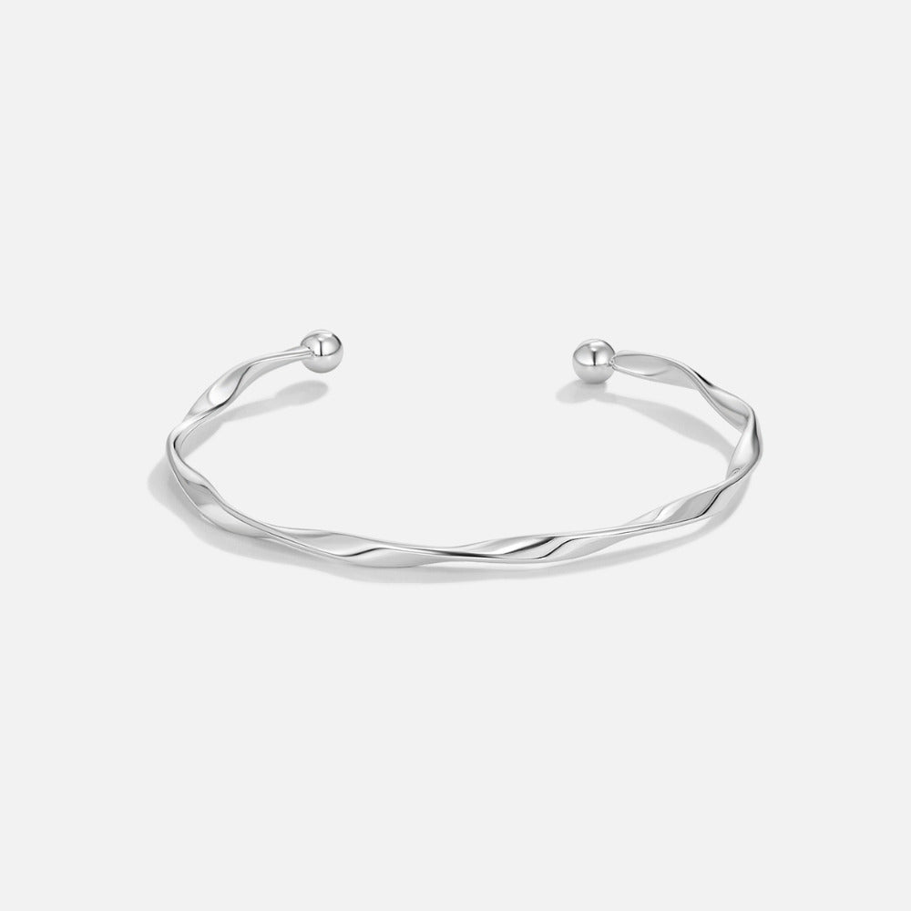Twisted Imari Silver-Tone Bangle