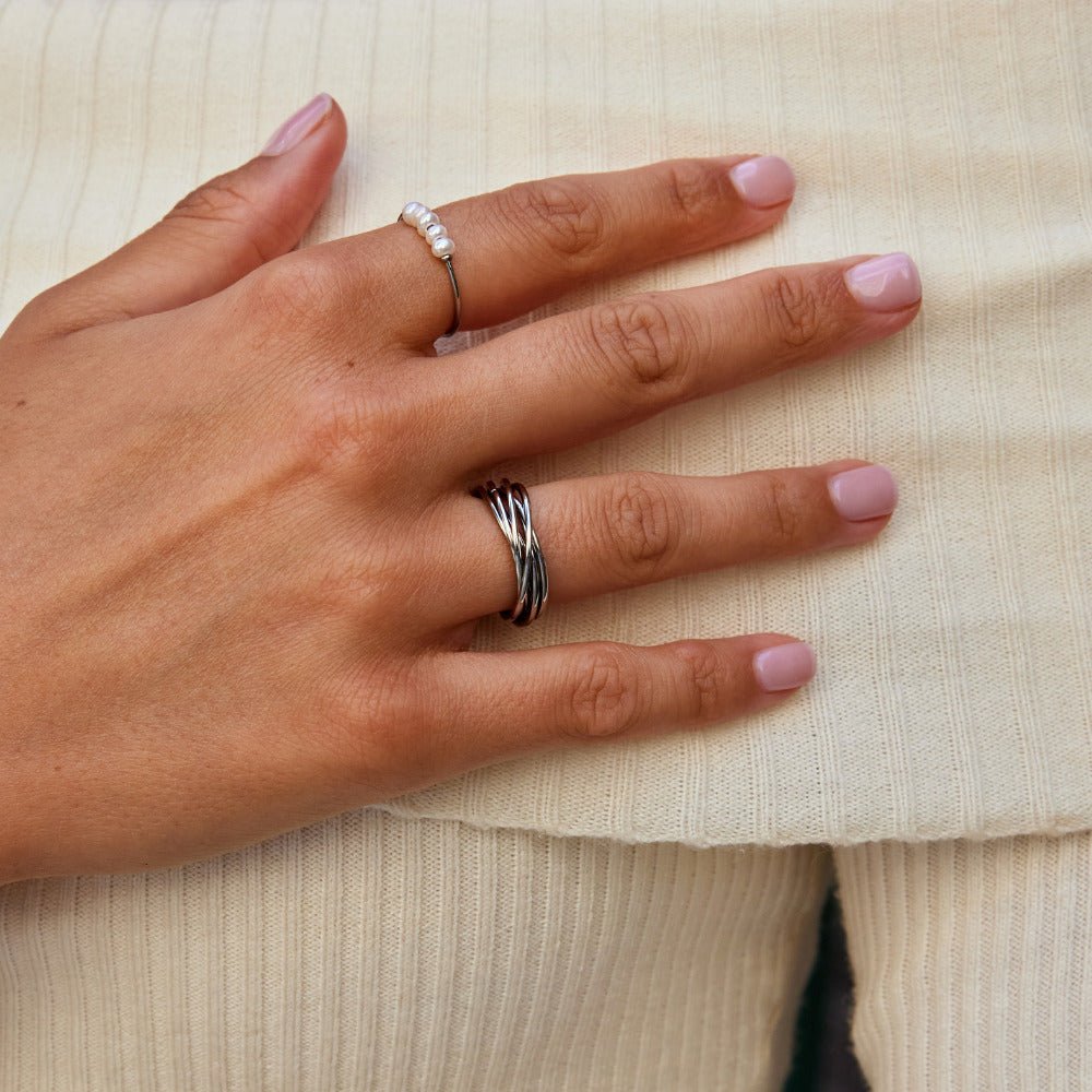 Twisted Mia Silver-Tone Ring