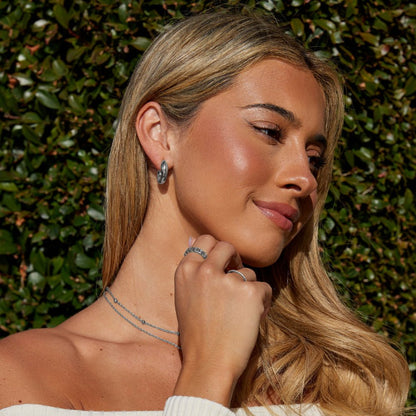 Sarah Twisted Silver-Tone Hoop Earrings