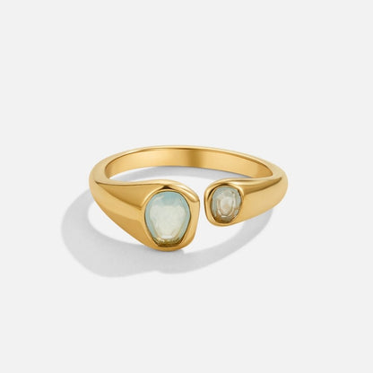 Vintage Aquamarine Blue Wrap Ring