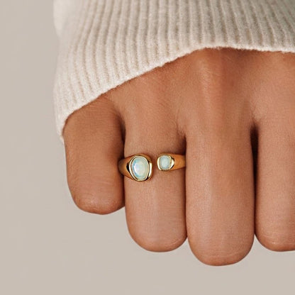 Vintage Aquamarine Blue Wrap Ring