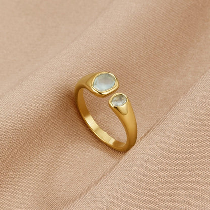 Vintage Aquamarine Blue Wrap Ring