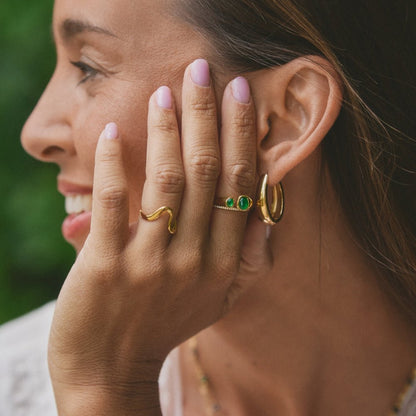 Vintage Emerald Green Wrap Ring