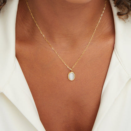 White Opal-Effect Necklace