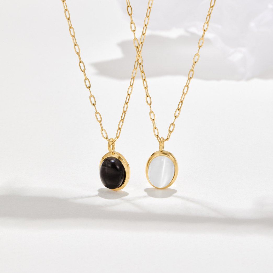 White Opal-Effect Necklace