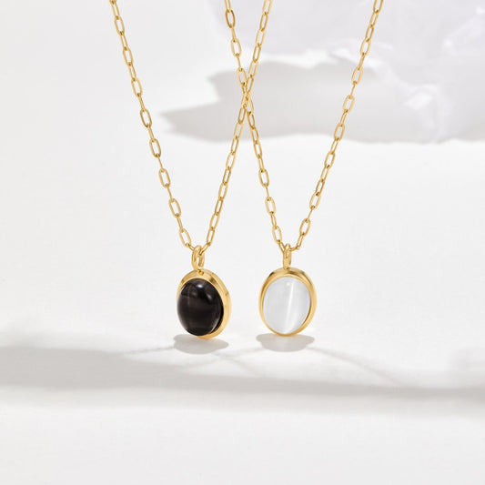 White Opal-Effect Necklace