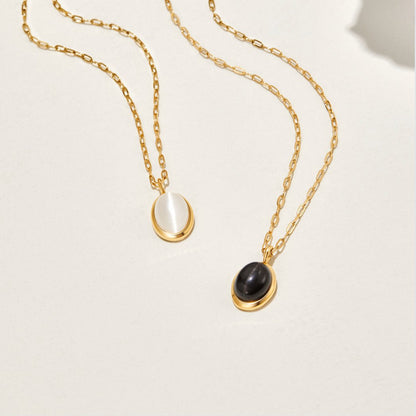 White Opal-Effect Necklace