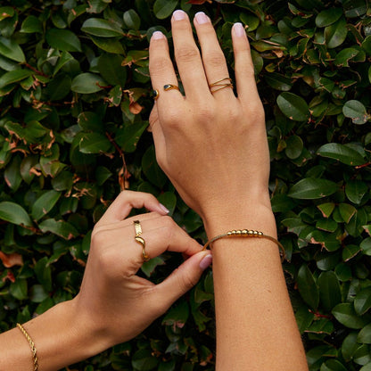 Yuri Gold-Tone Bead Bangle