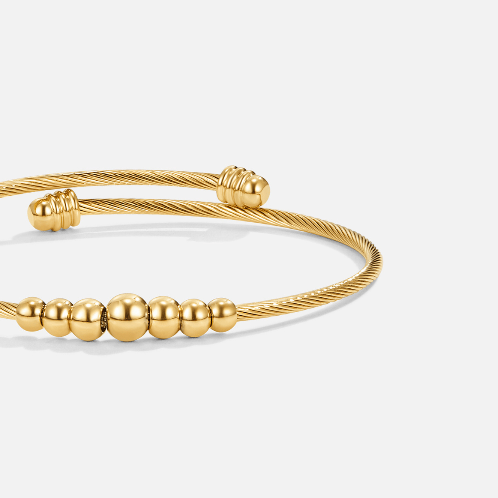 Yuri Gold-Tone Bead Bangle